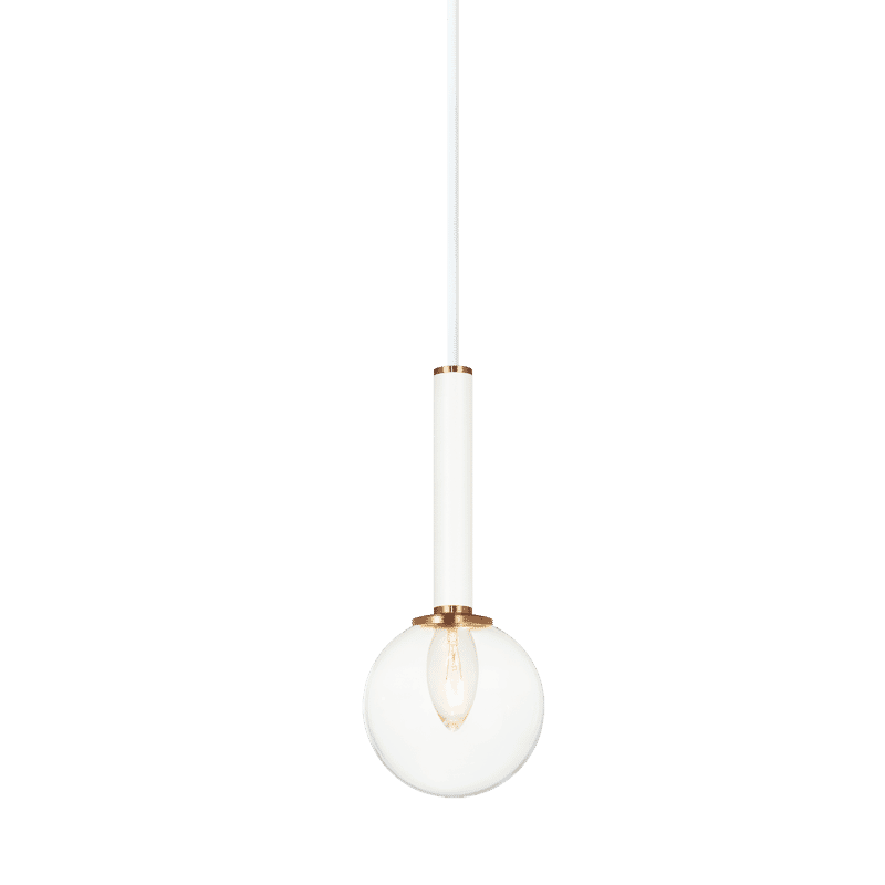 Aged Gold Brass One Light Pendant from the Stellar Collection