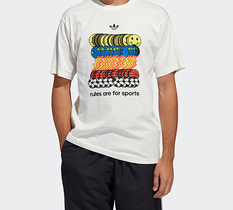 Originals Sportsrule Printing Short Sleeve White