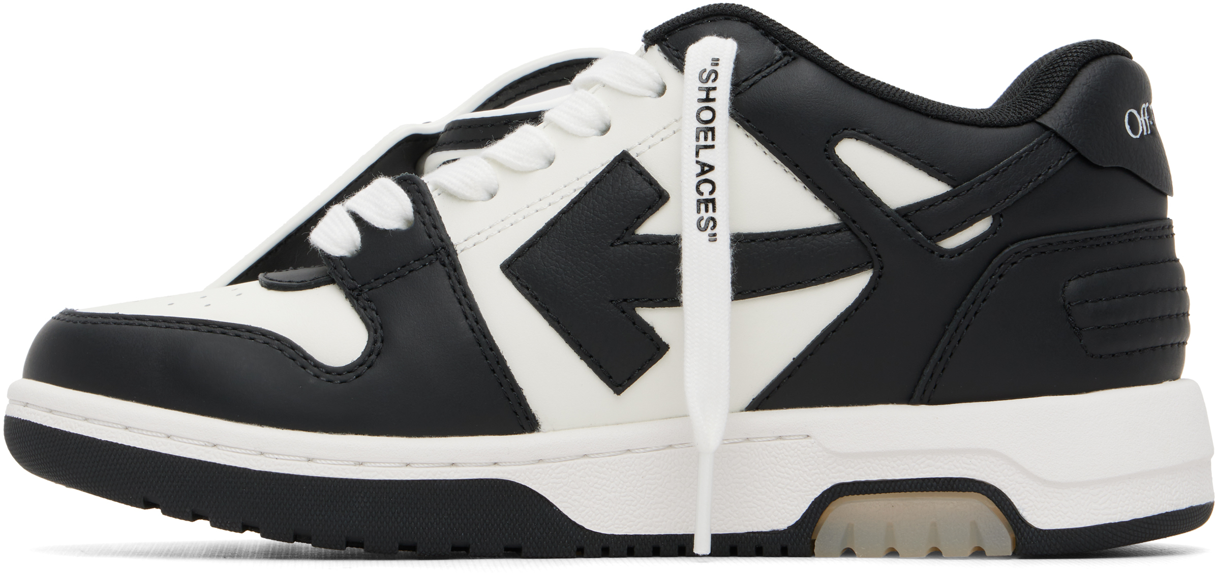 Black & White 'Out Of Office' Calf Leather Sneakers