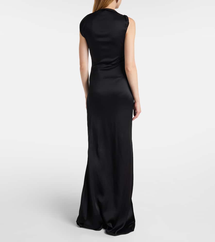 Crêpe satin gown