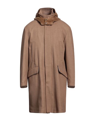 Man Coat Camel Size 34 Polyester, Viscose, Elastane