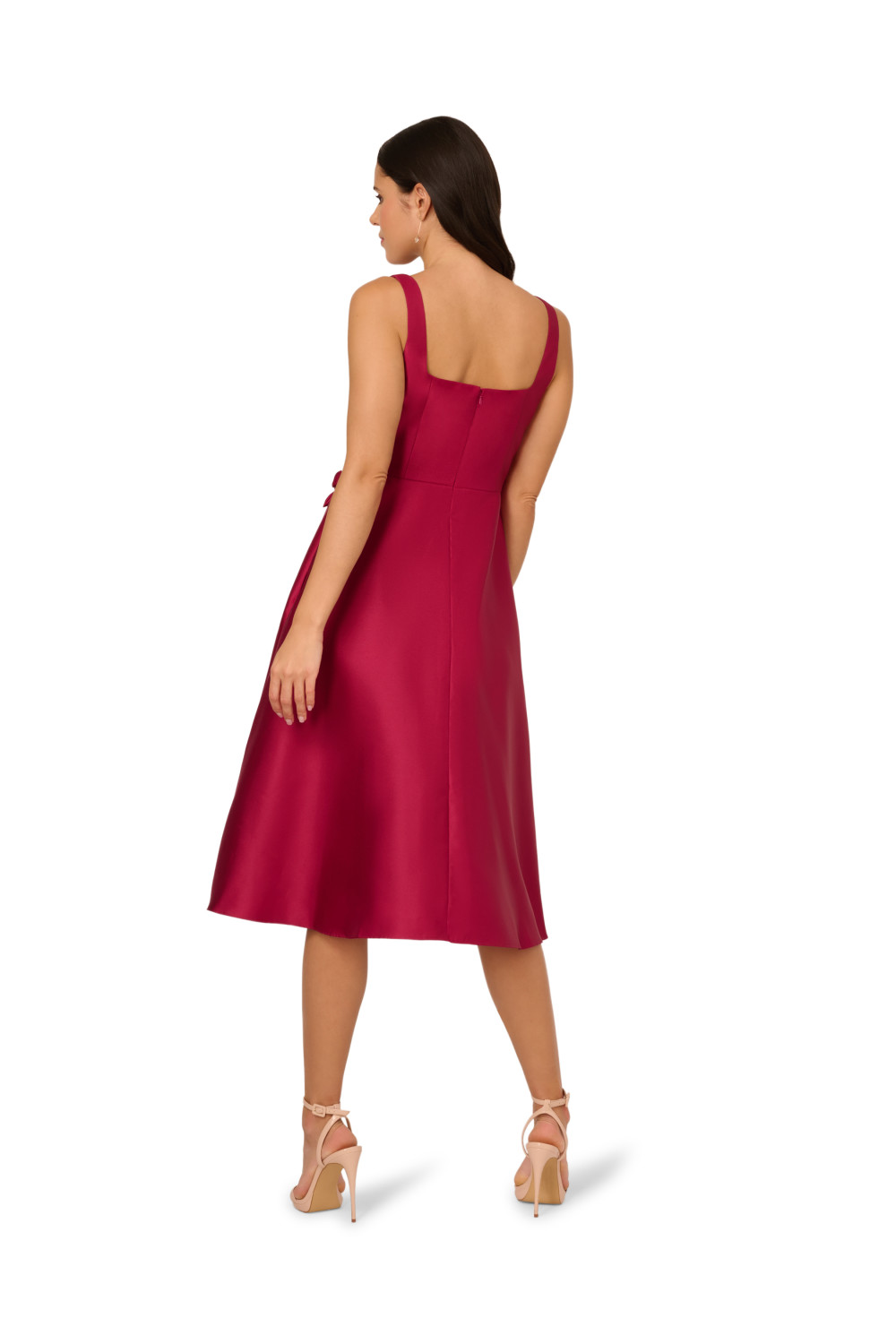 Adrianna Papell Womens Mikado Petal Dress - Red