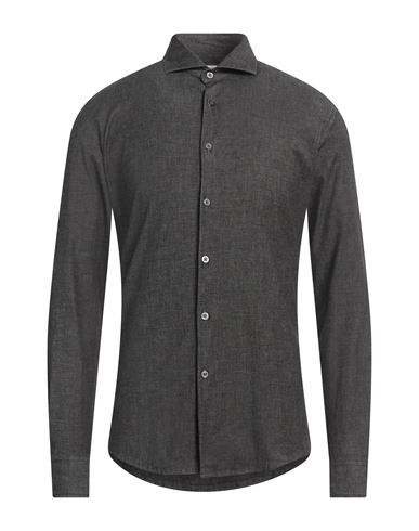 Man Denim shirt Charcoal Size 15 ¾ Cotton, Elastane
