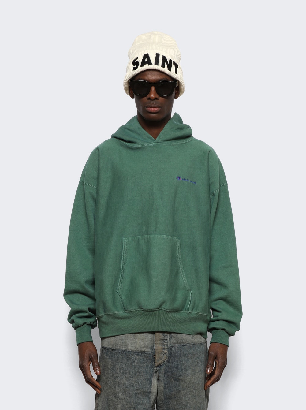 Cotton-blend hoodie - Green