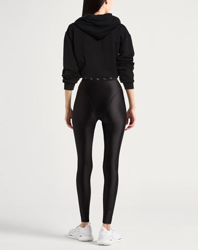 Woman Sweatshirt Black Size L Cotton, Elastane