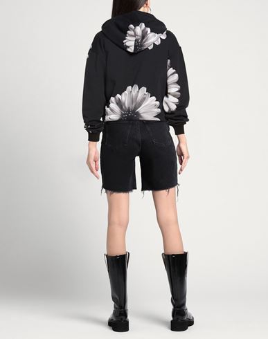 Woman Sweatshirt Black Size M Cotton