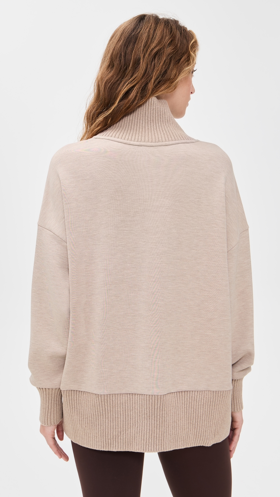 Barker High Neck Sweatshirt Taupe Marl
