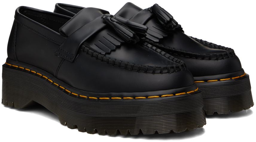 Black Adrian quad loafers