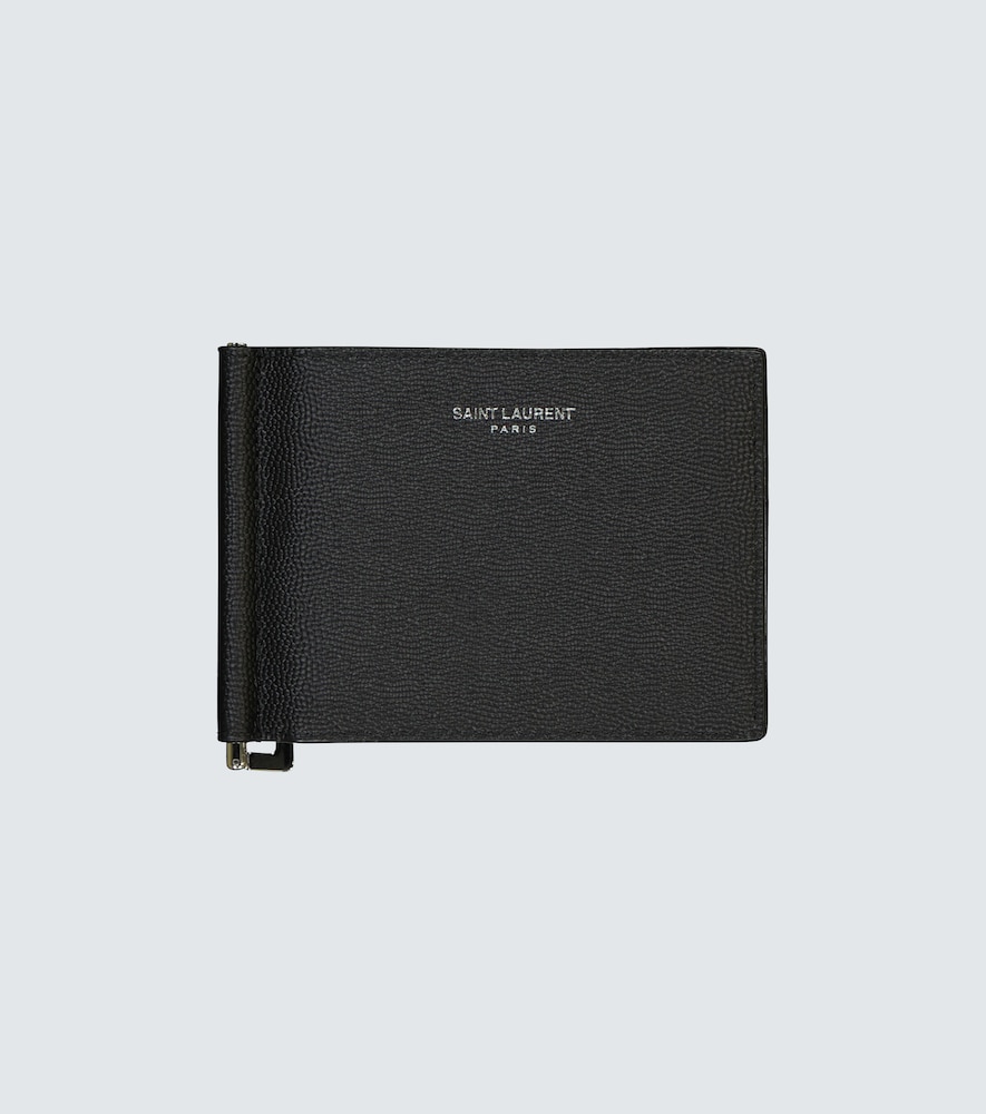 Saint Laurent Grain leather wallet with money clip