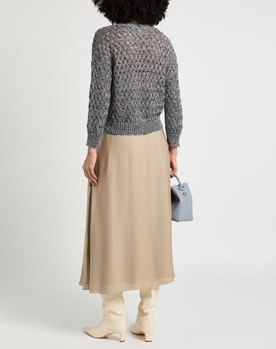 Woman Sweater Slate blue Size 4 Linen, Cotton, Mohair wool, Synthetic fibers, Metallic fiber