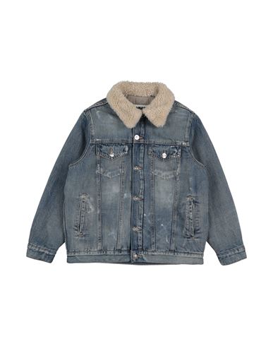 Kid Boy Denim outerwear Blue Size 12 Cotton, Polyester