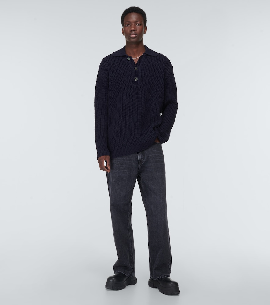 Big Piquet ribbed-knit cotton sweater