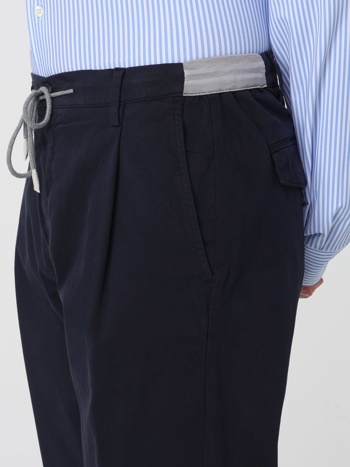 Pleated drawstring trousers - Neutrals