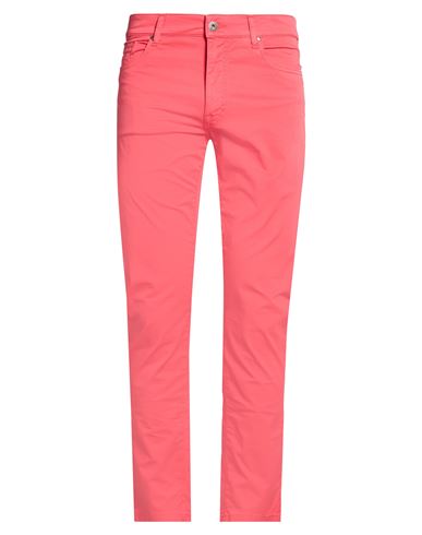 Man Pants Coral Size 35 Cotton, Elastane