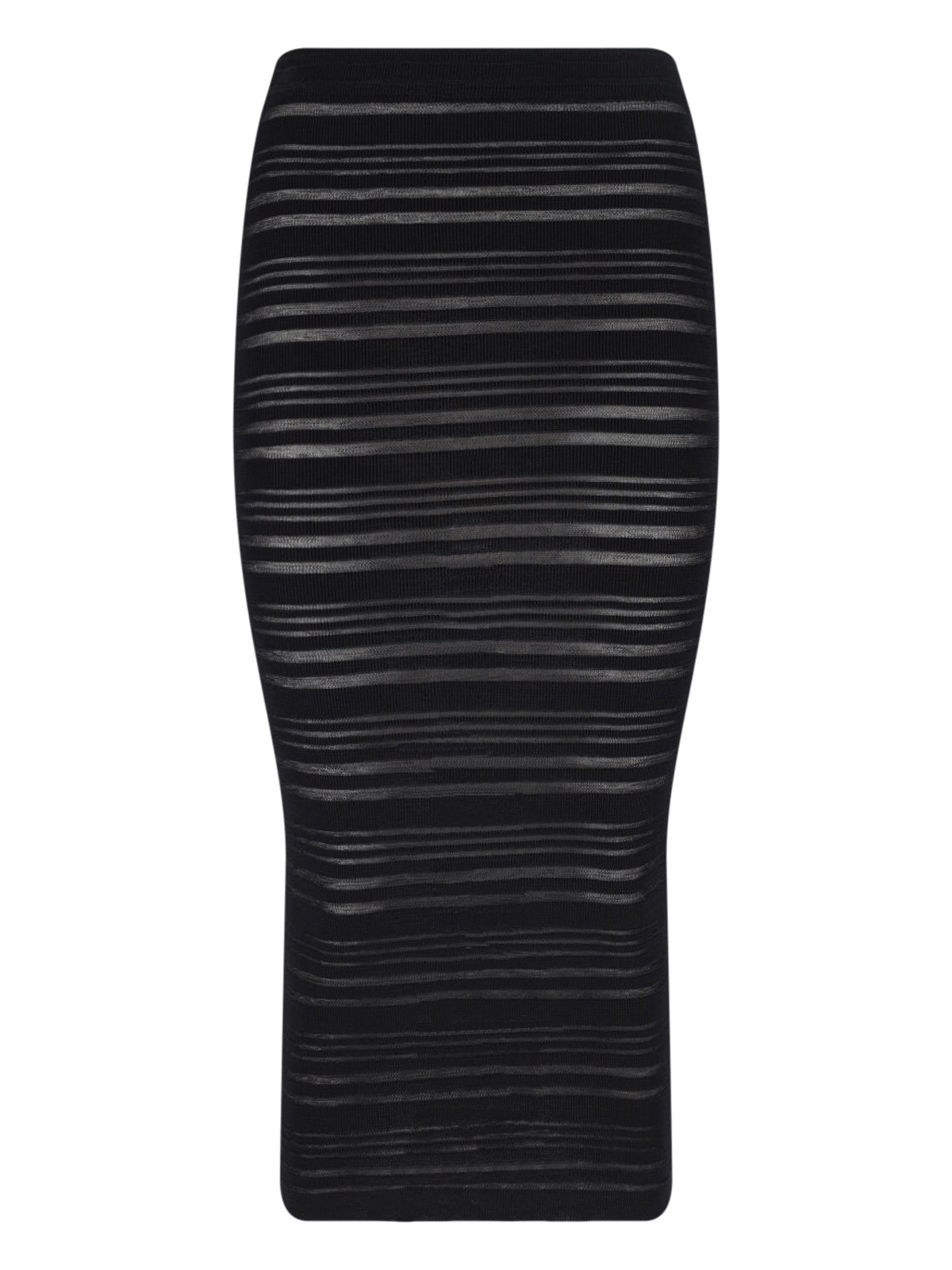 Viscose-Blend Midi Skirt with Fluid Draping