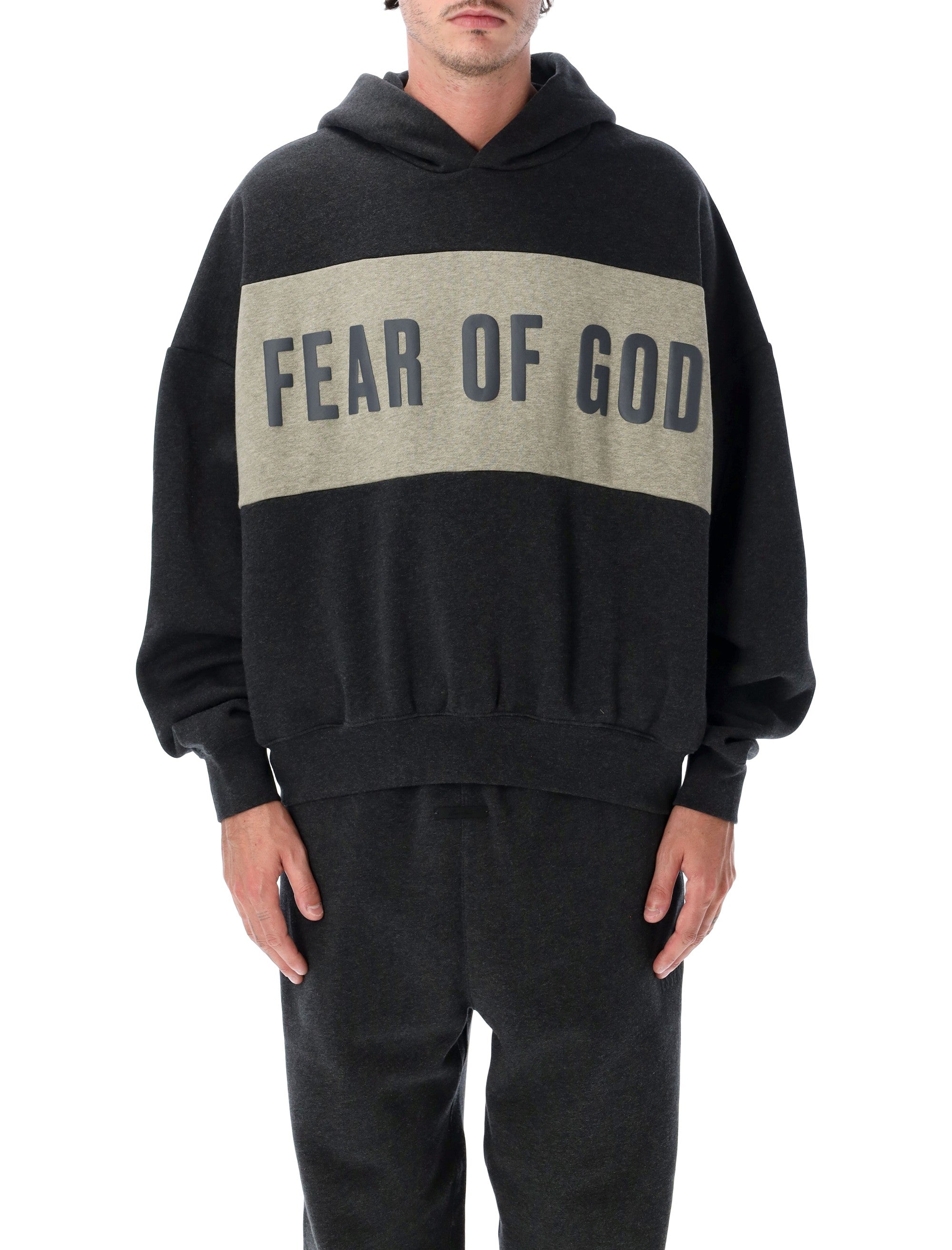 Essentials Cropped Fleece Hoodie - Relaxed Paneled Side-Pocket Design