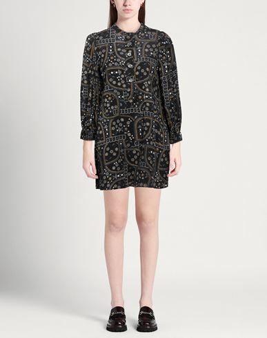 Woman Mini dress Black Size 4 Wool