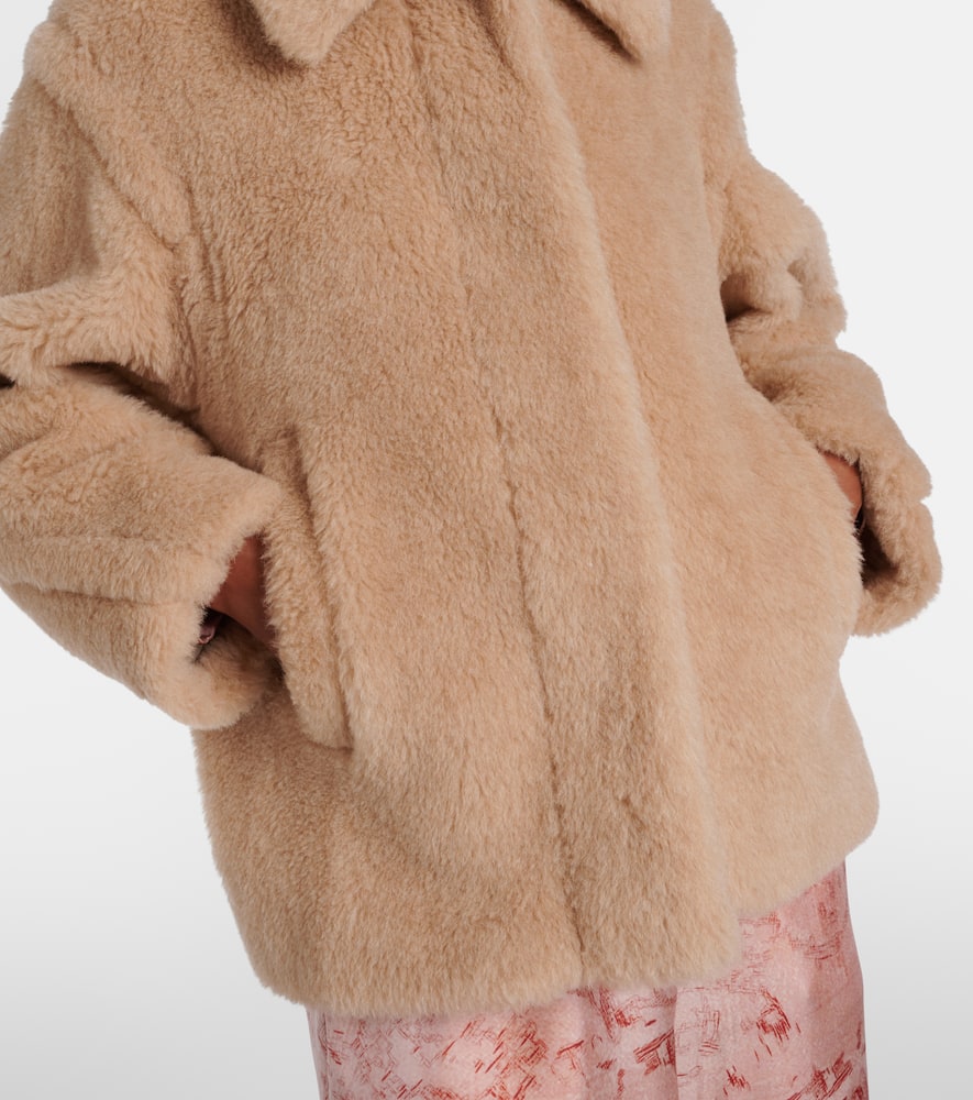 Tritone cropped teddy jacket