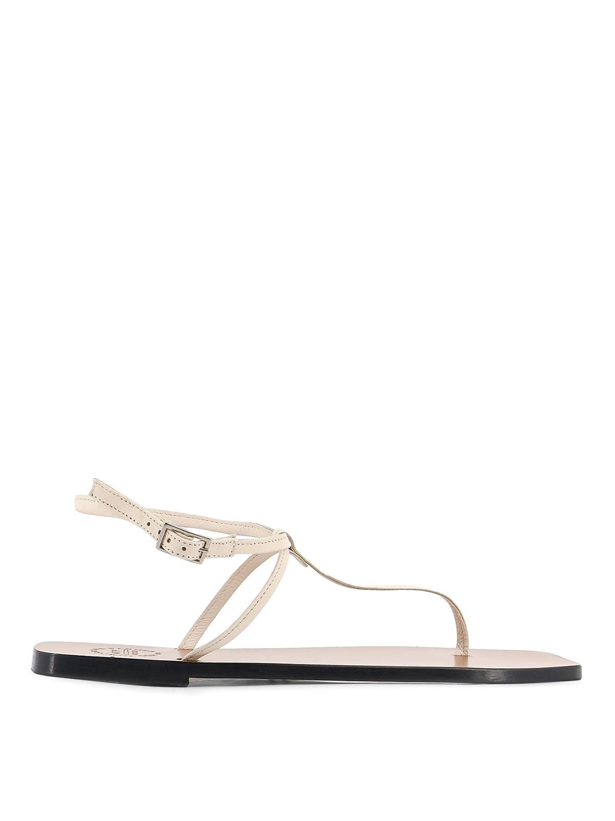 Sandals Linen Pelle - Women
