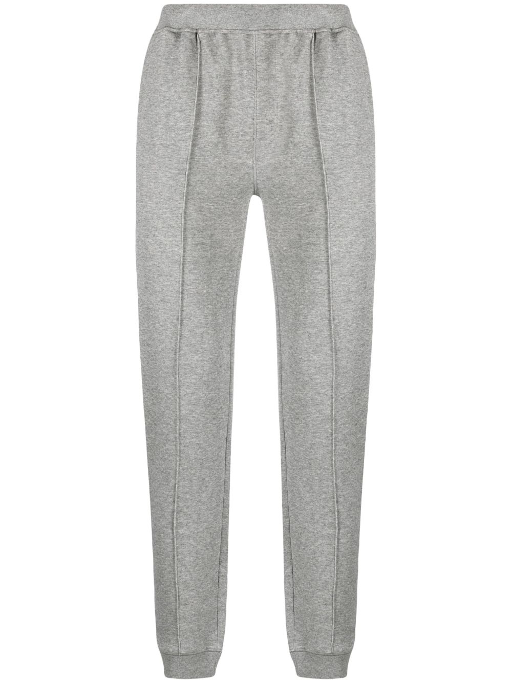 Elastic-waist straight-leg track pants - Grey