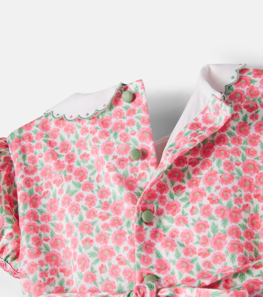 Coco smocked cotton poplin dress
