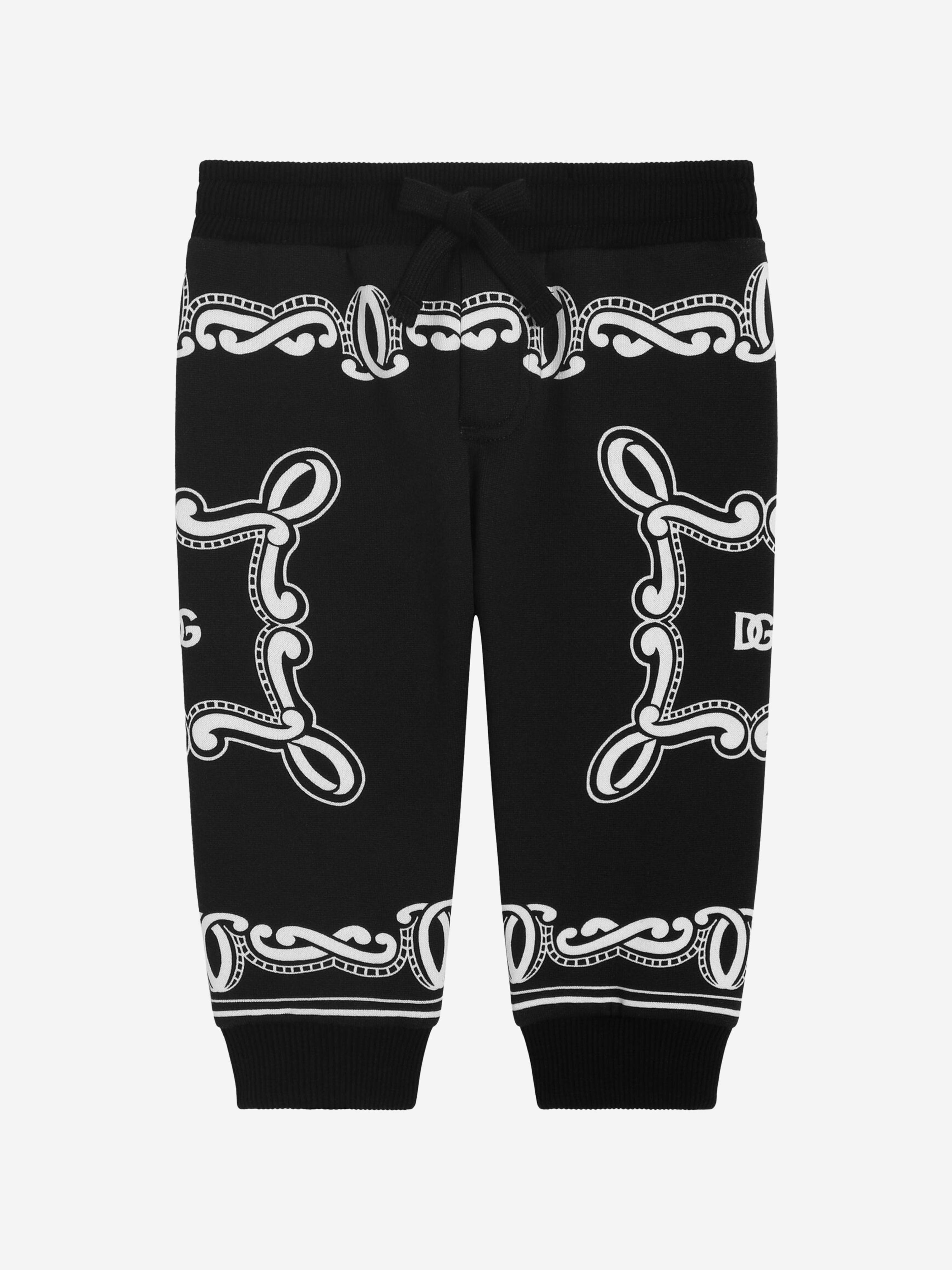 Dolce & Gabbana Baby Boys Bandana Print Joggers in Black 12 - 18 Mths