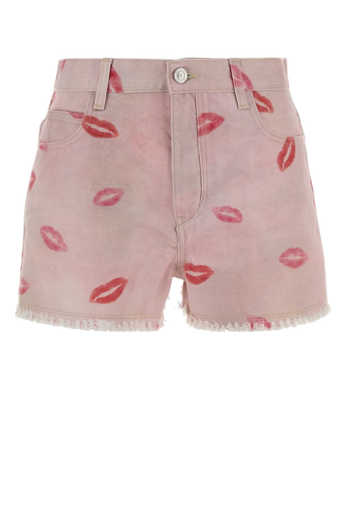 Lesia Denim Shorts — Pink