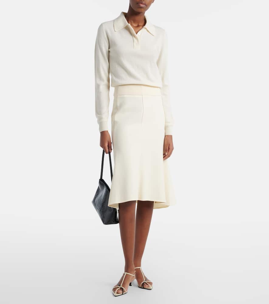 High-rise midi skirt