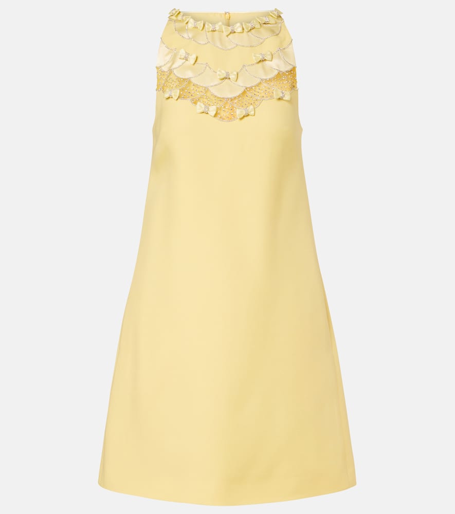 Crepe Couture embellished minidress