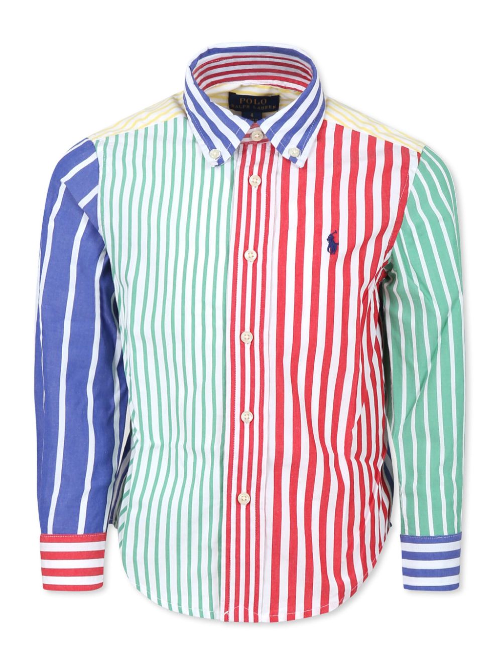 Multicolour-stripe shirt - Blue