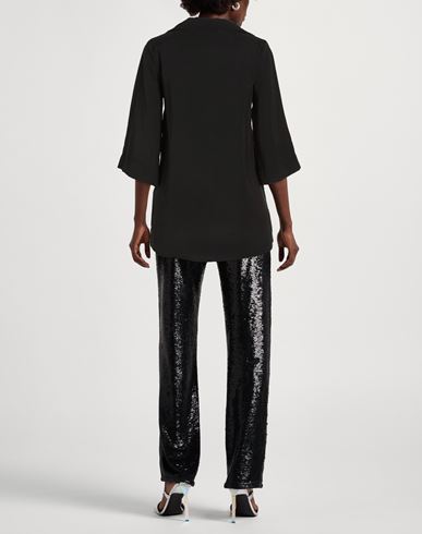 Woman Shirt Black Size 2 Modal, Polyester