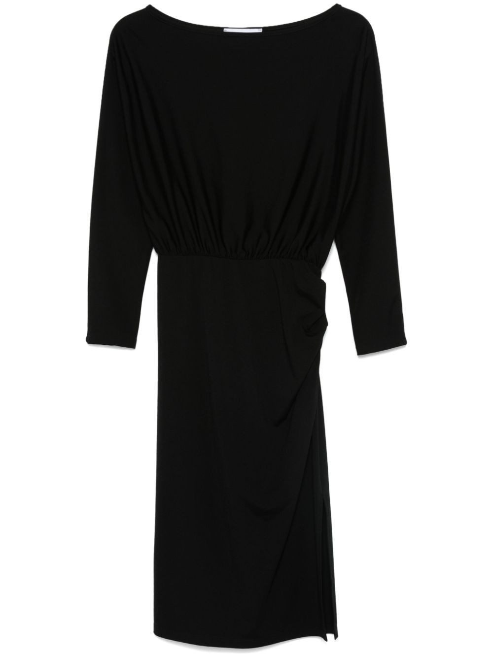 Ruched midi dress - Black