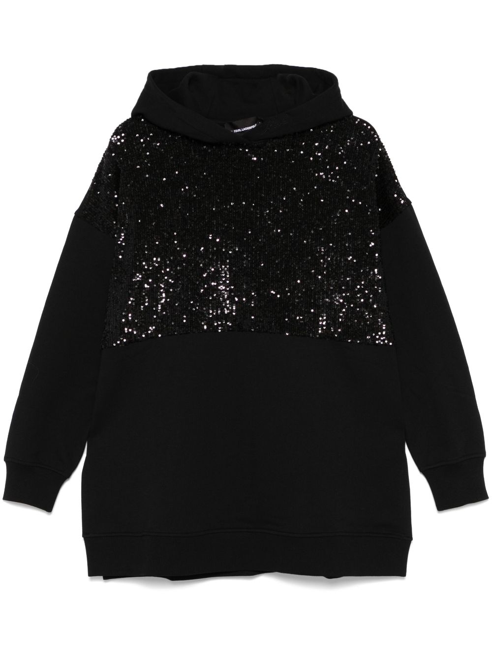 Sequinned hoodie - Black