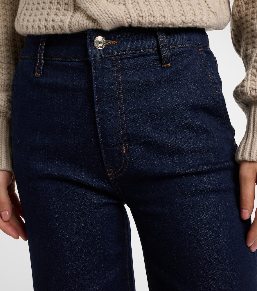 High-rise straight jeans