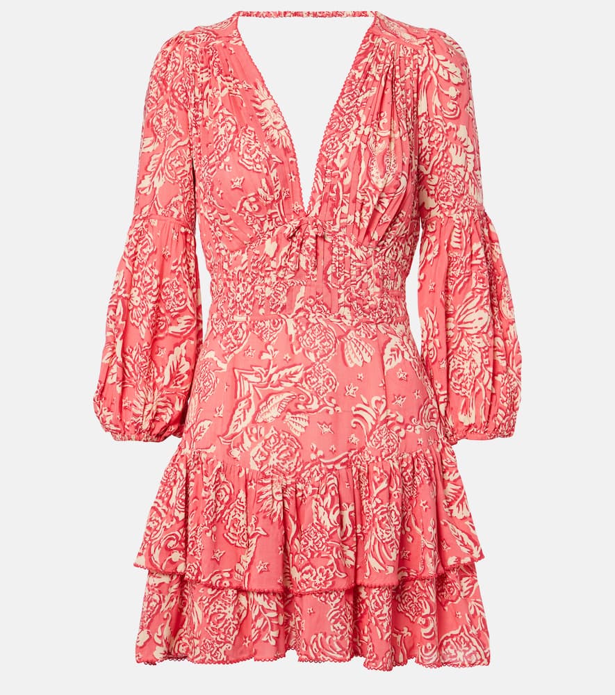 Chiara printed ruffled minidress