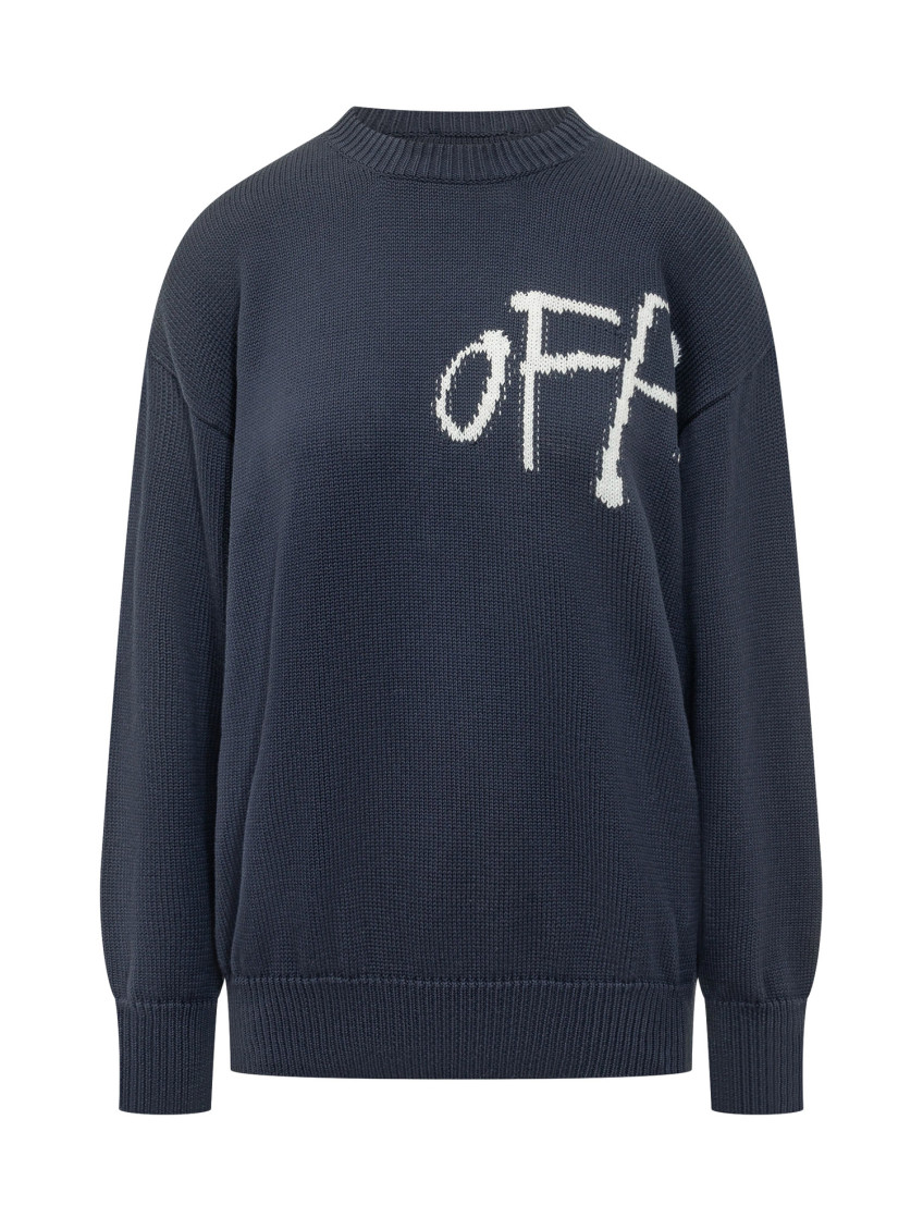 Blue Logo Crew Neck Sweater