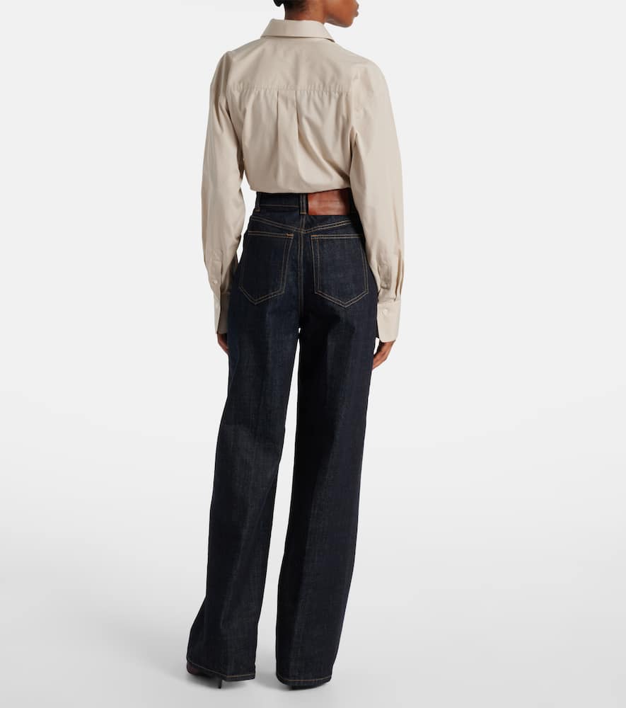 High-rise straight jeans
