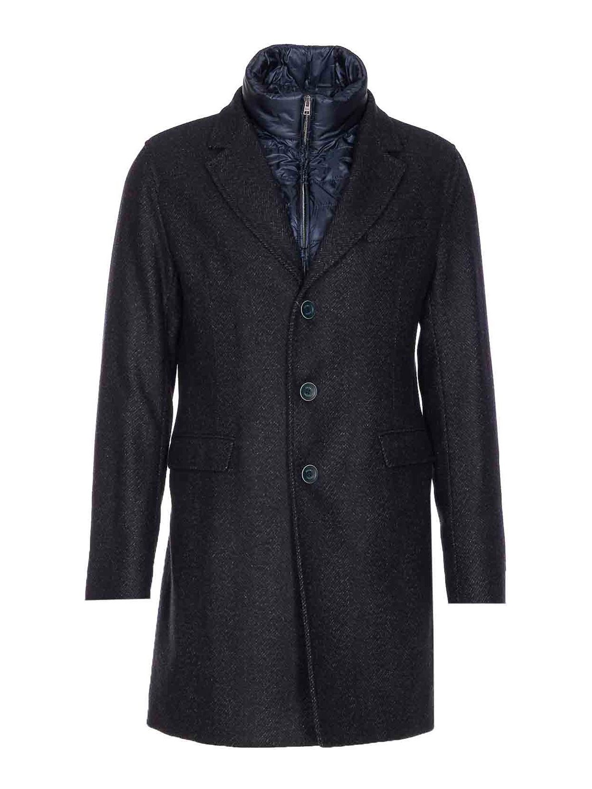 Blue Navy Single Breasted Coat