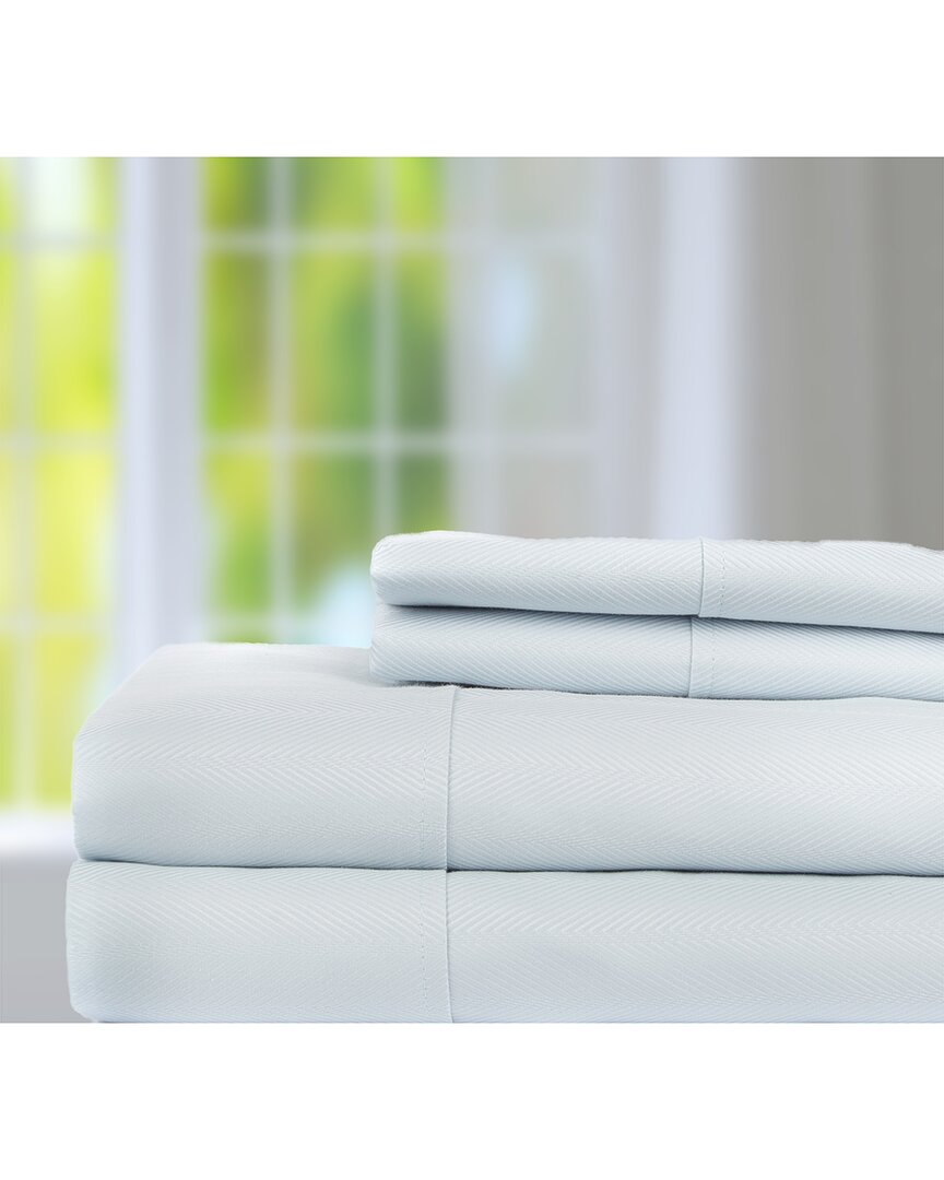 Knightsbridge Herringbone Stripe 600 Thread Count Sheet Set