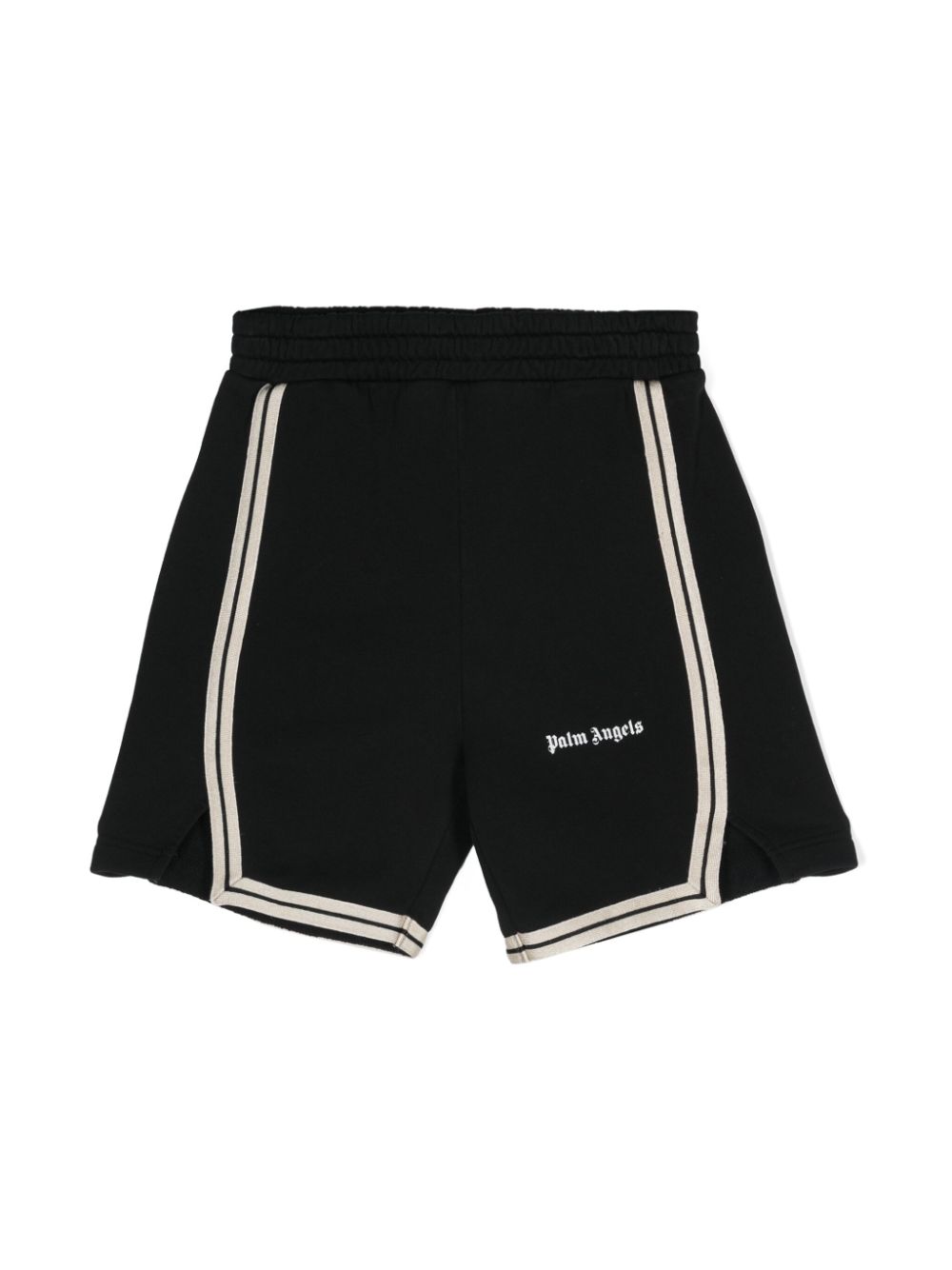 Logo-detail striped shorts - Black