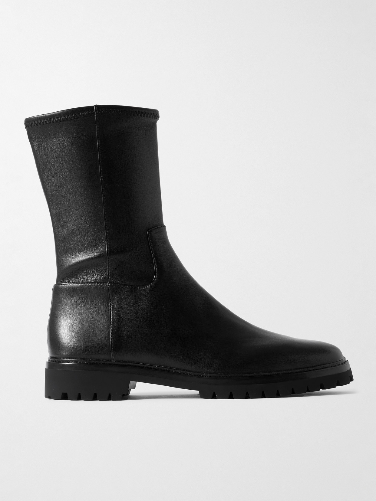Danny Stretch-leather Ankle Boots - Black