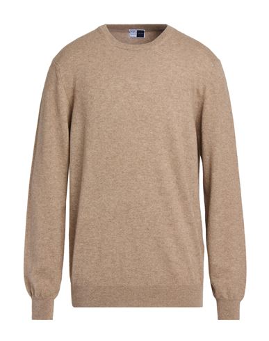 Man Sweater Khaki Size 46 Cashmere