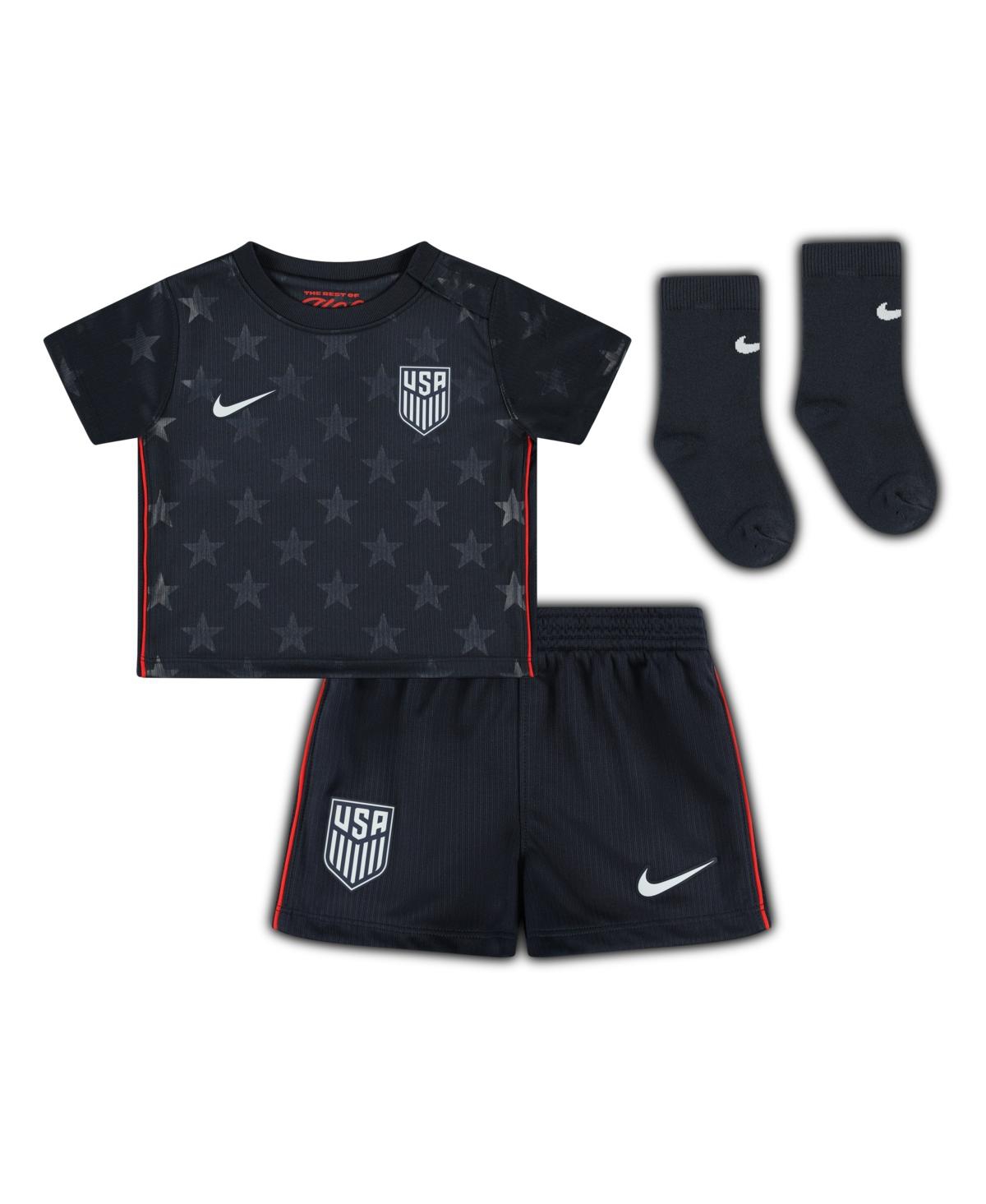 Baby Boys and Girls Navy Usmnt 2026 Away Stadium Replica Kit Set - Navy