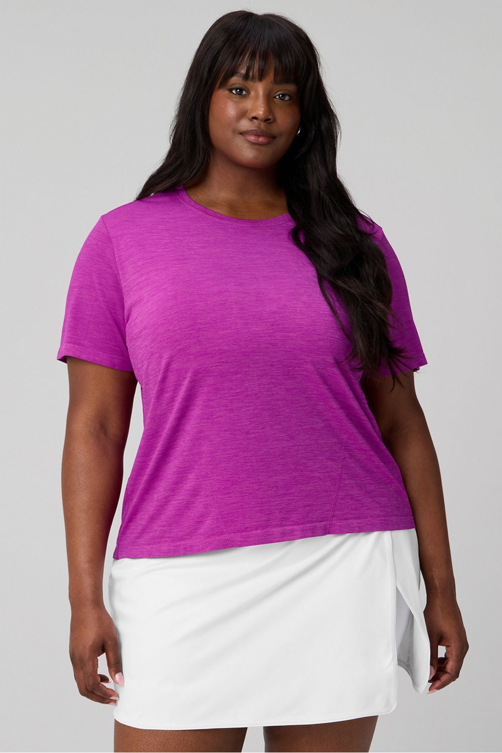 Fabletics Women's Feather Tech+ Short-Sleeve Top Pink