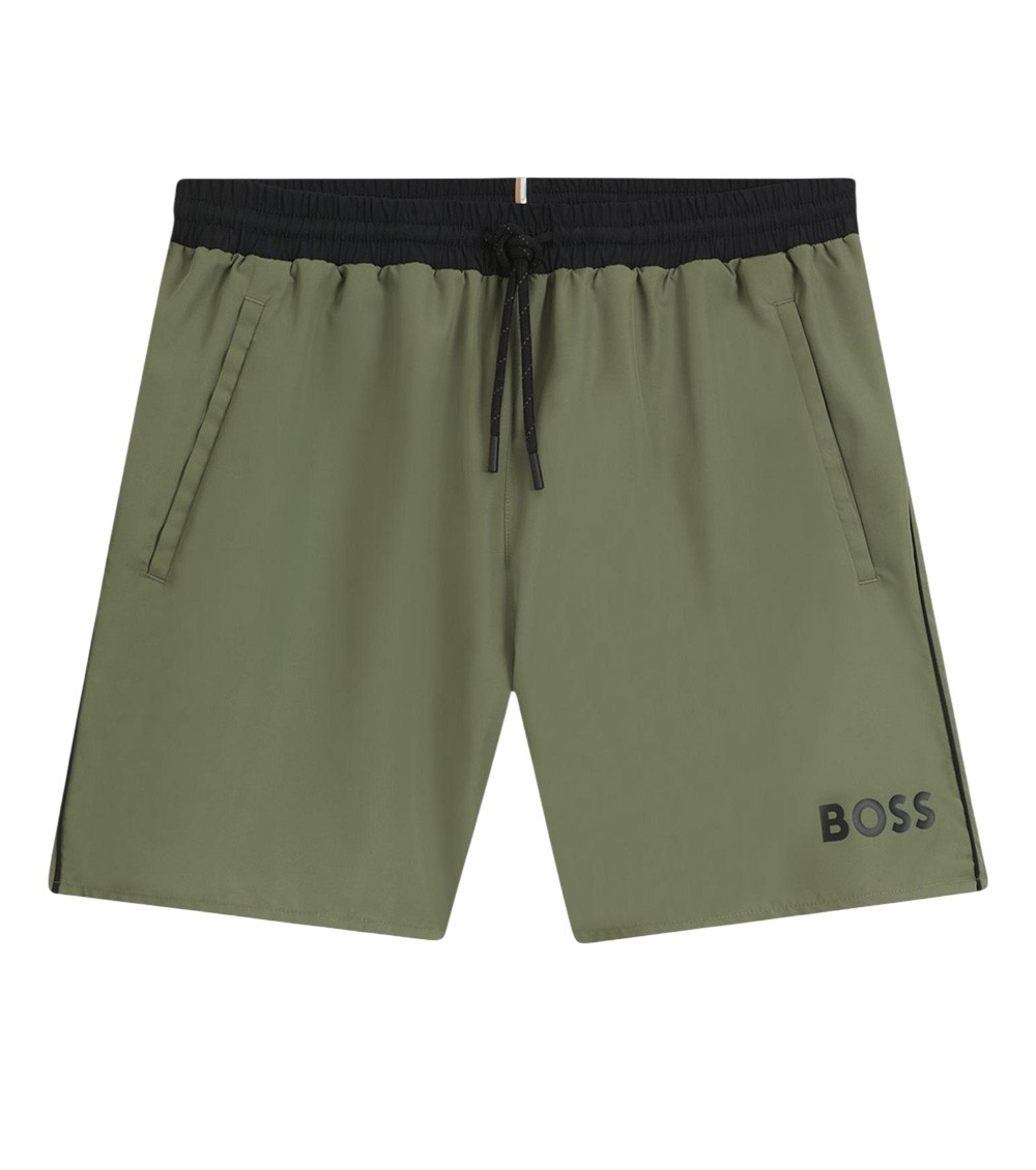 Green Logo Swim Shorts