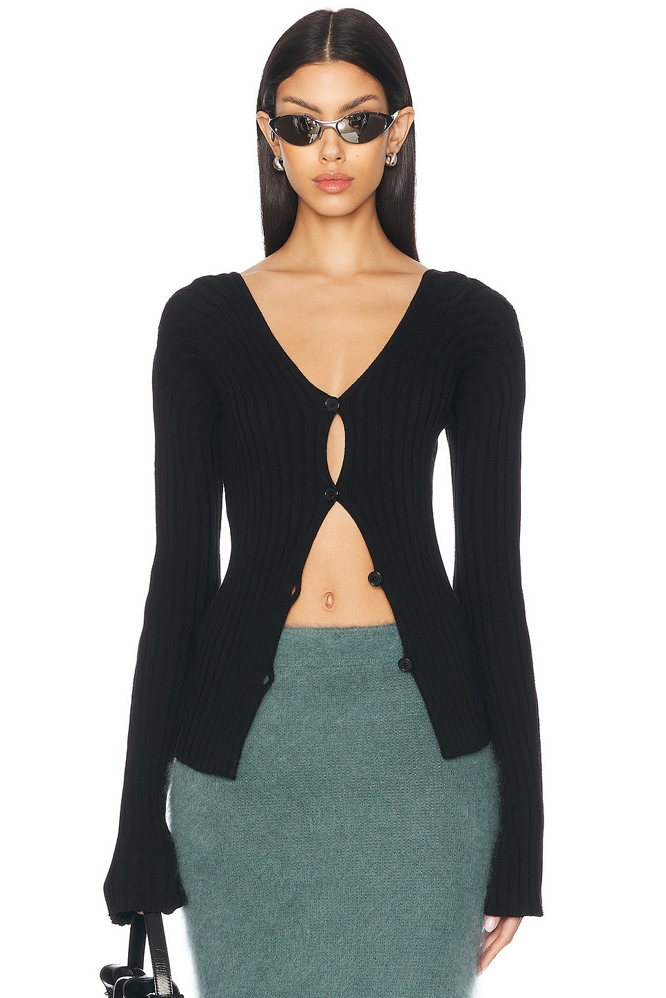 Acne Studios Women's Cardigan in Black | Size XS | A60556