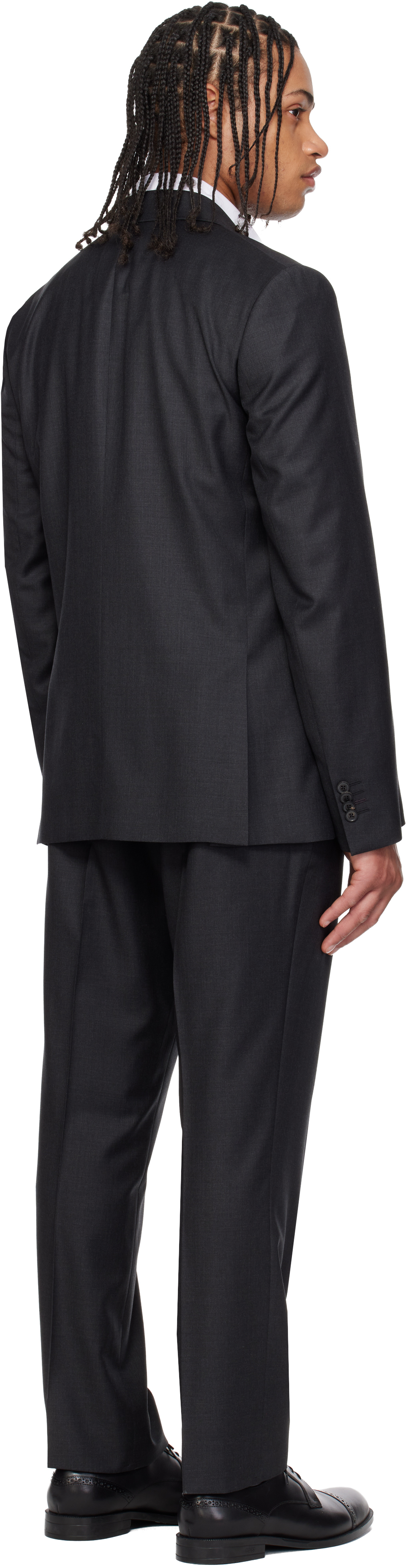 Black Tailored Two Button Suit