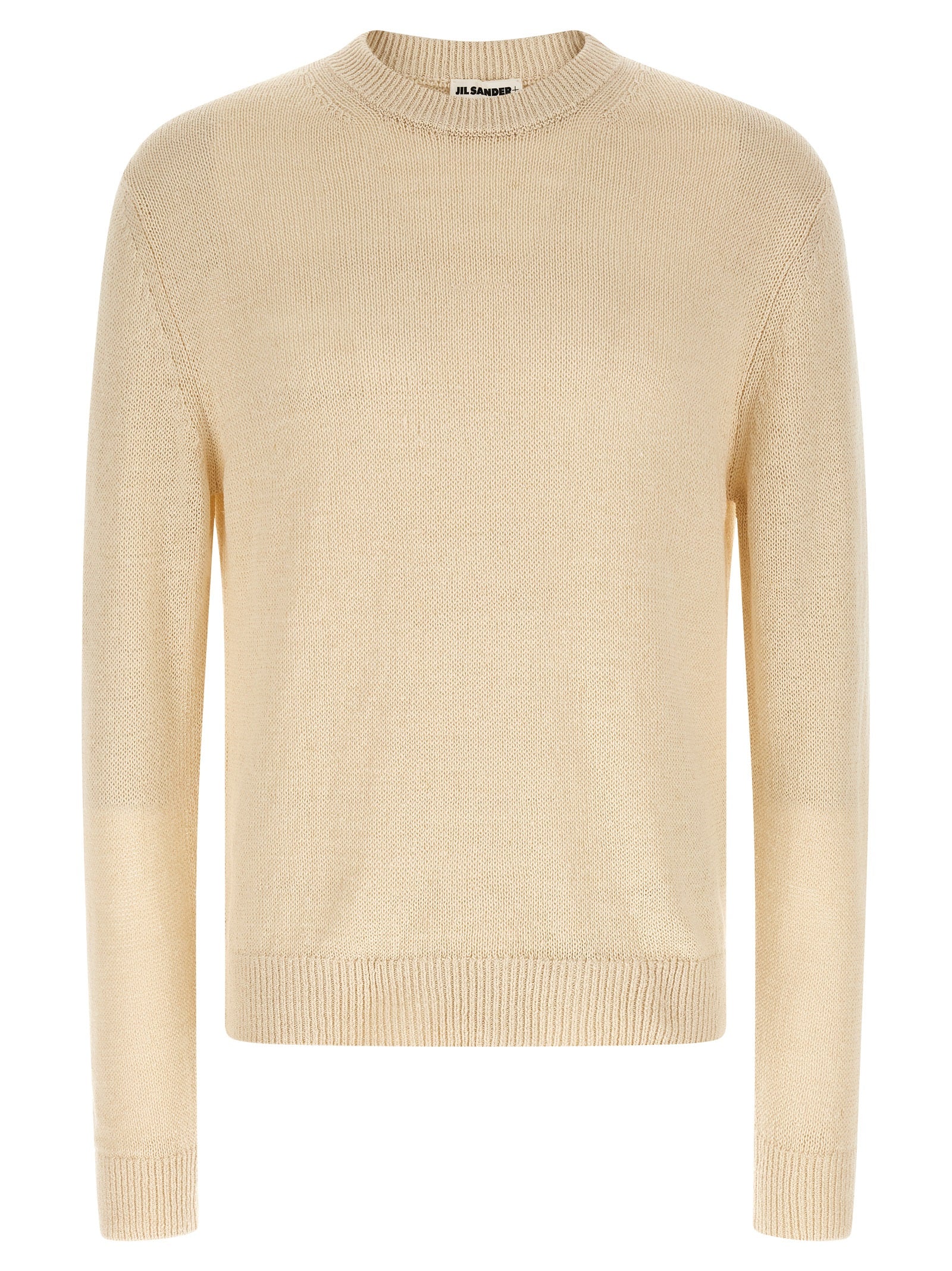 Hemp and Silk Knit Sweater — Beige