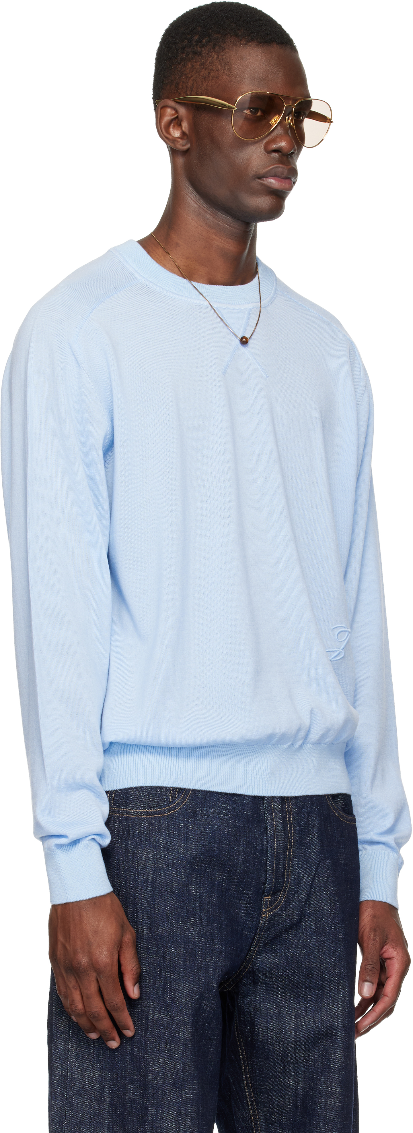 Blue 'The J' Sweater