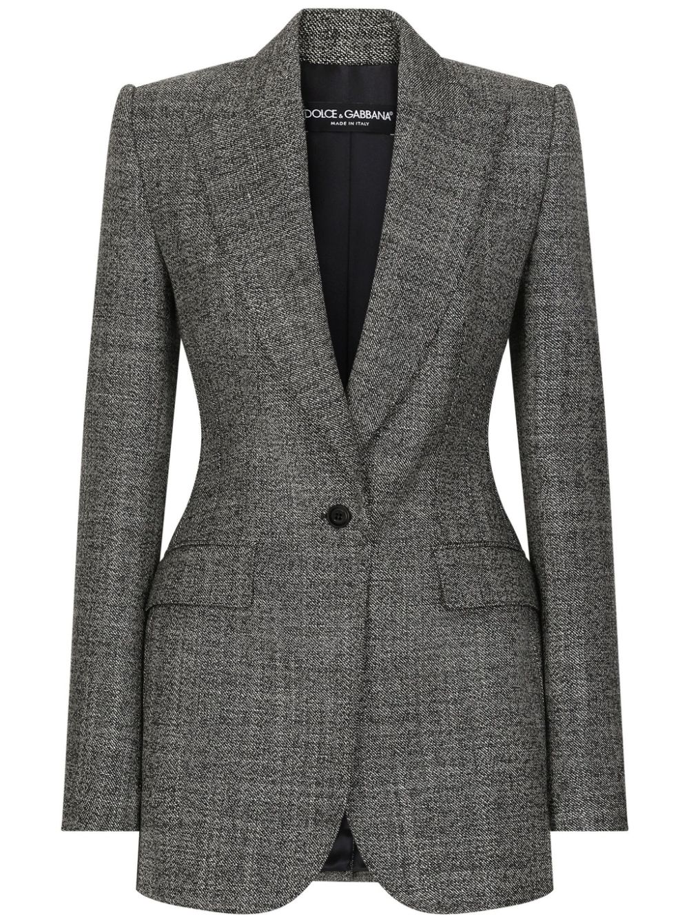 Buttoned long-sleeve blazer - Grey